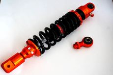Амортизатор задній 310мм скутер 4т 50-150сс (помаранчево-чорний, тюнінг) NDT